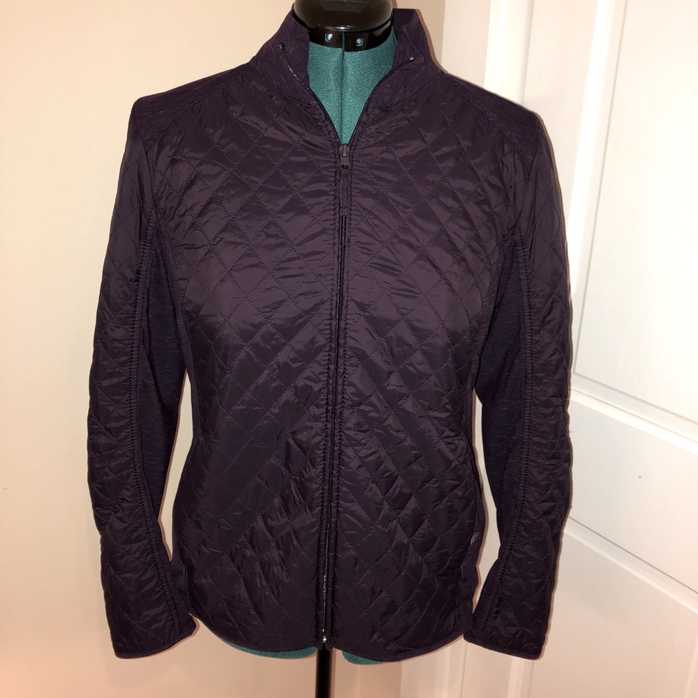 Talbots Eggplant Activewear Yoga Jacket